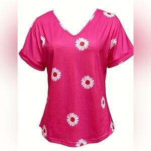 Women's Pink Floral Top Size 4X Plus Size